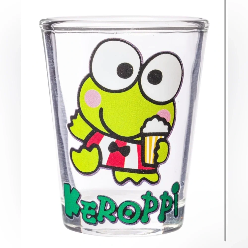 🐸Silver Buffalo Sanrio Hello Kitty & Friends Keroppi 4 shot Glass Set 1.5oz New